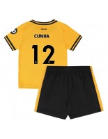 Wolves Matheus Cunha #12 Domácí dres pro děti 2024-25 Krátký Rukáv (+ trenýrky)